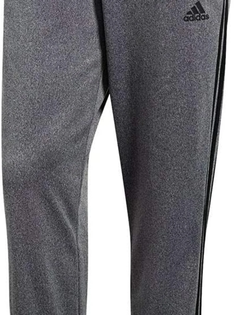 Adidas Tricot Joggers Mens Large Side Stripes Ankle Cuffs Drawstring Gray + Blac - Picture 13 of 15